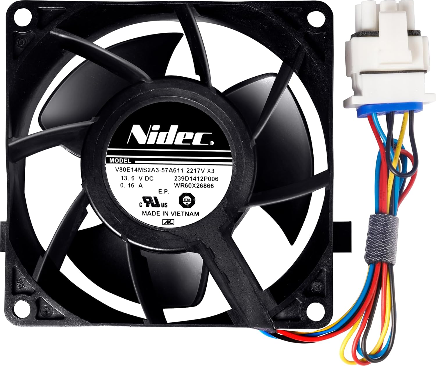 Upgraded WR60X26866 Refrigerator Evaporator Fan Motor for GE