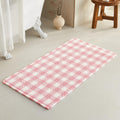 Waffle Bath Mat Boho Bathroom Rug 48in x 24in - Soft, Quick Dry