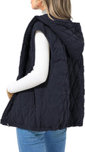 Women's Hooded Sleeveless Puffer Vest - Cozy Layer for Fall