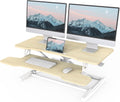 Height Adjustable Standing Desk Converter 36in Wide - Smooth Sit-Stand