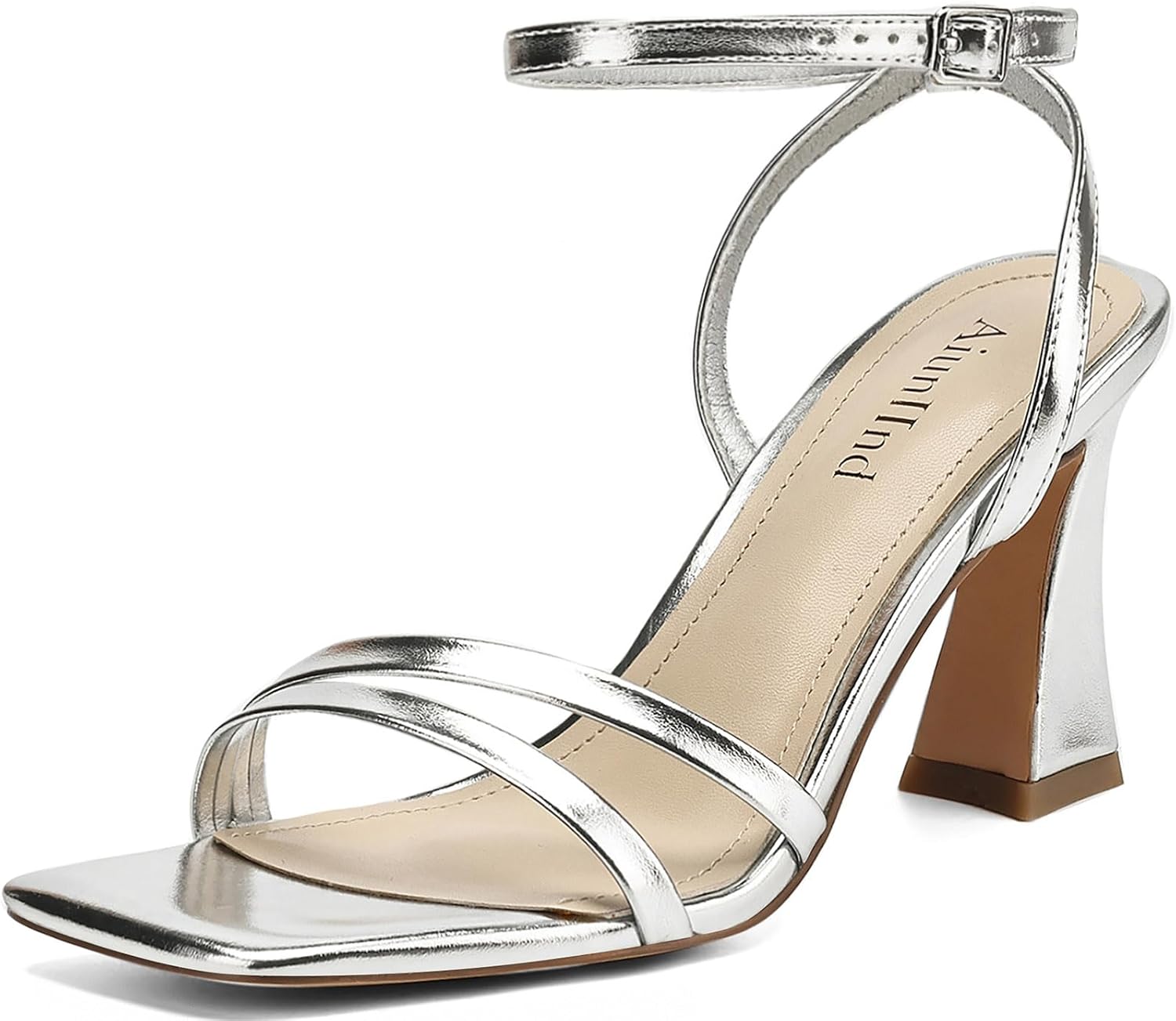 Heeled Sandals for Women with Chunky Block High Heels