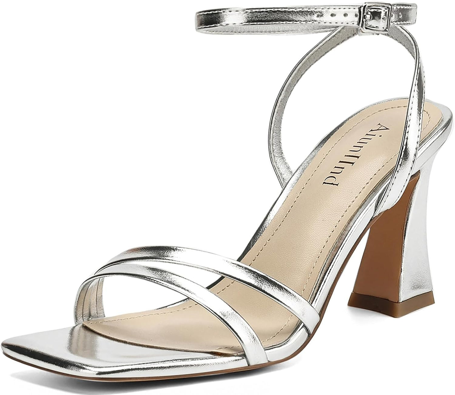 Heeled Sandals for Women with Chunky Block High Heels