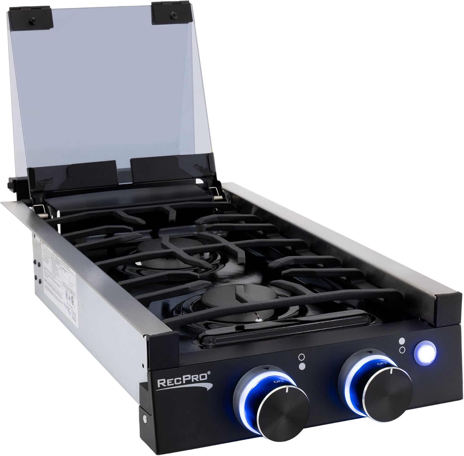 RecPro RV Built In Gas Cooktop: 2 Burner for Your RV Kitchen