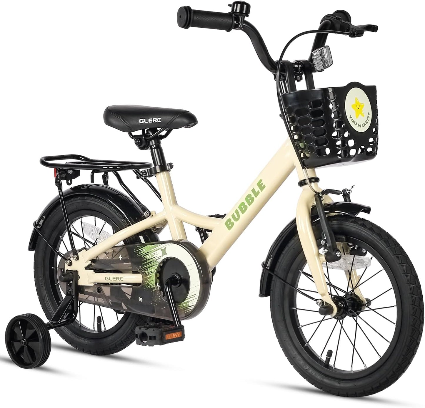 Glerc Bubble Kids Bike for 2-8 Years Old with Training Wheels