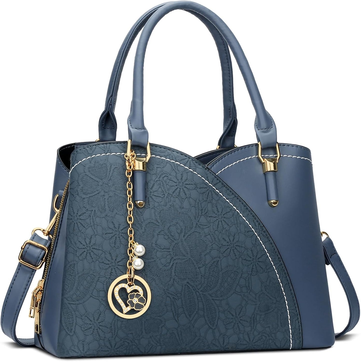 KKXIU Triple Compartments Handbags for Women Fashion Satchel