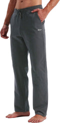 Men's Cotton Yoga Sweatpants Athletic Open Bottom Joggers