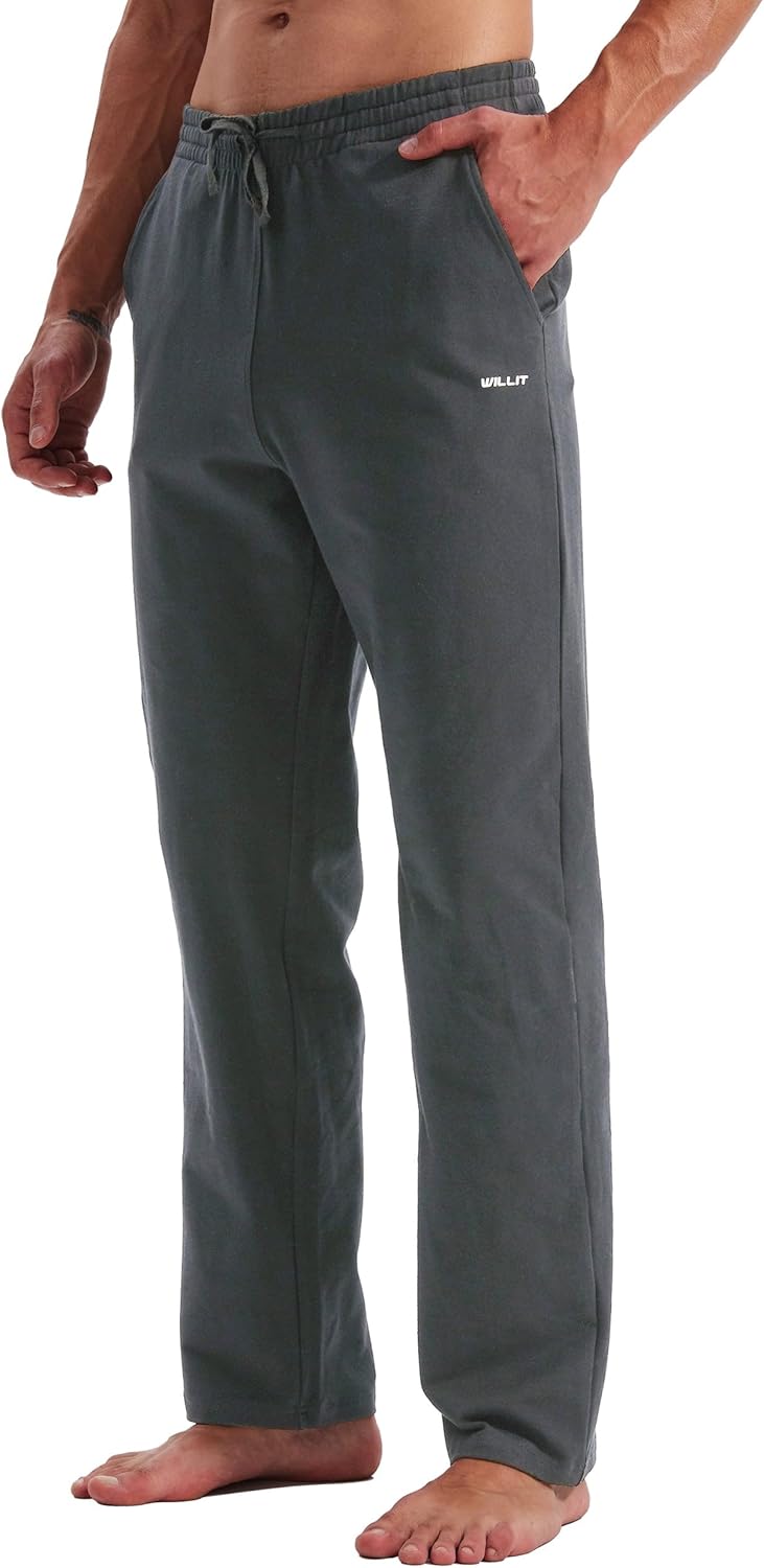 Willit Men's Cotton Yoga Sweatpants for Comfort and Style