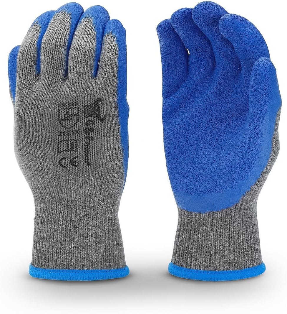 Durable Large Rubber Latex Double Coated Work Gloves for Safety