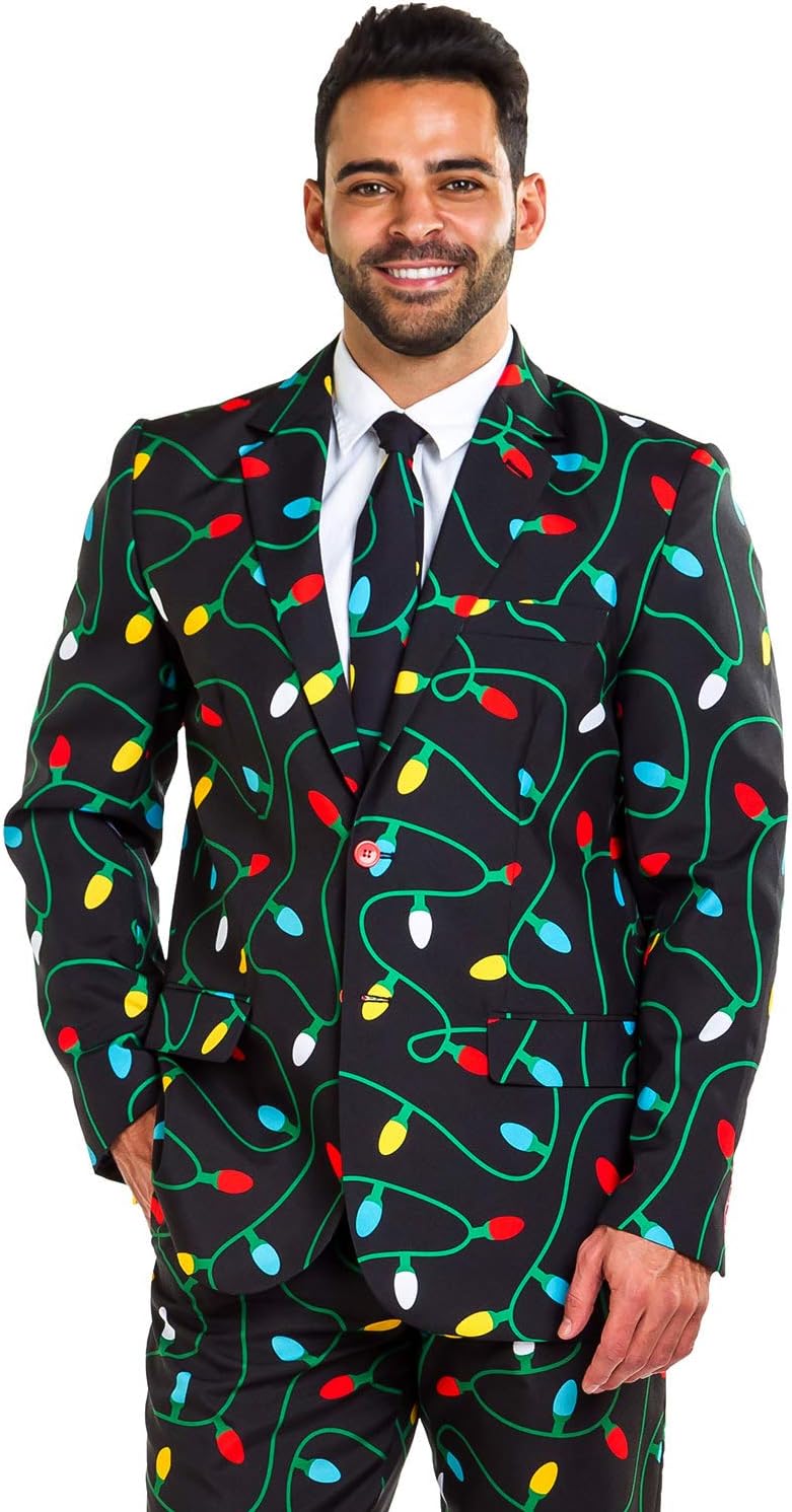 Tipsy Elves Men's Christmas Holiday Suit Jackets for Festive Fun