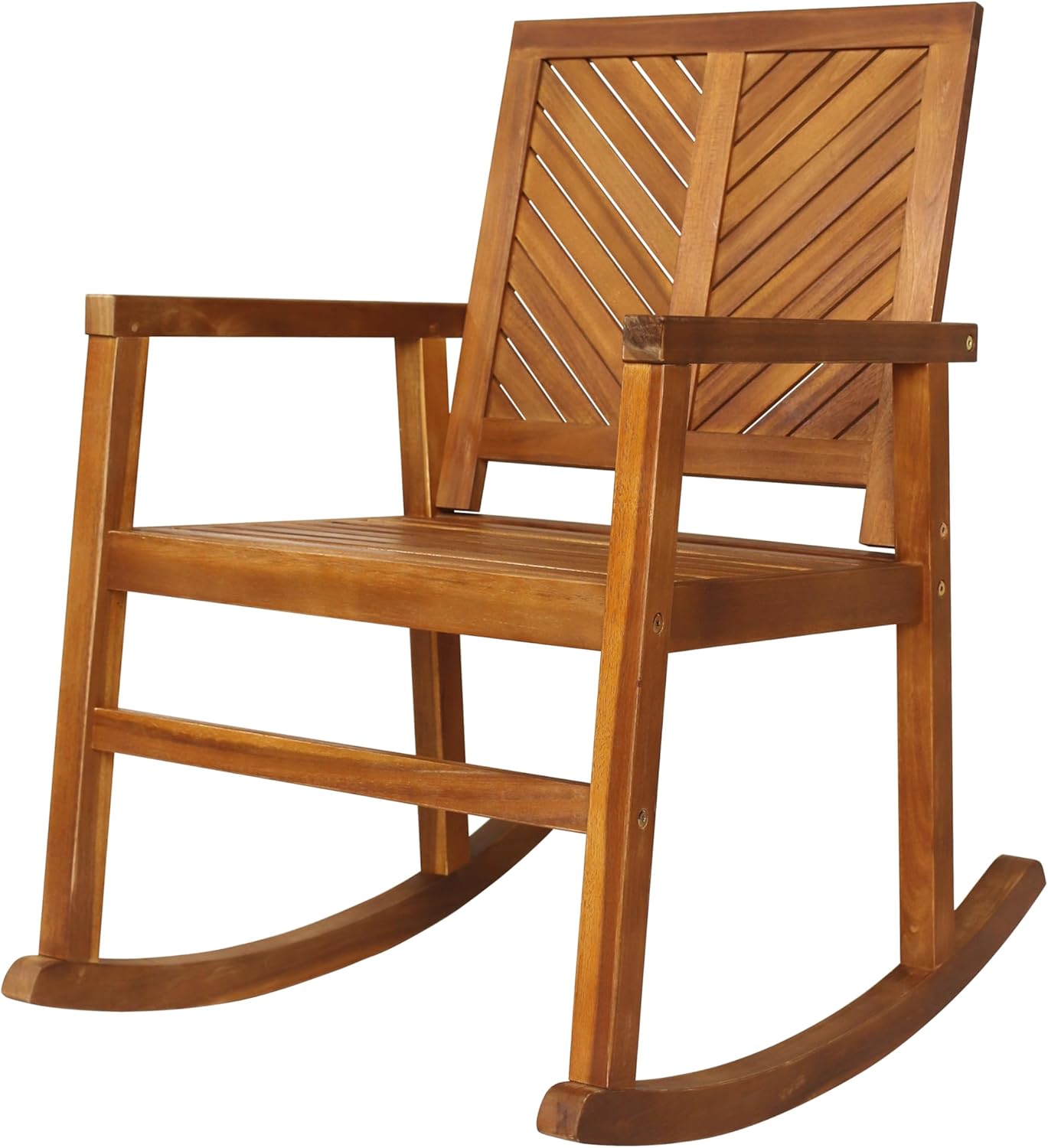 JONATHAN Y Modern Acacia Wood Rocking Chair - 300-Lbs Support
