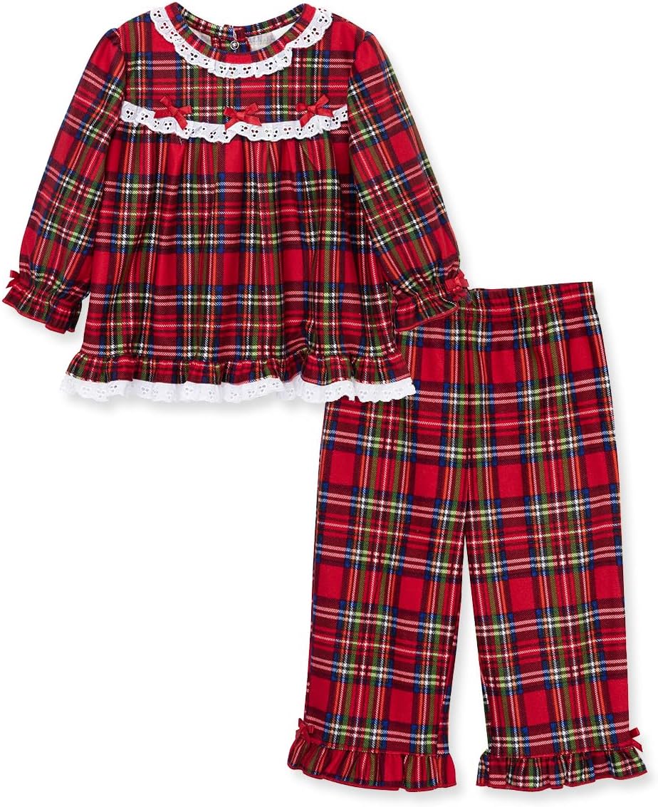 Little Me Christmas Plaid Pajamas for Baby Boys and Girls
