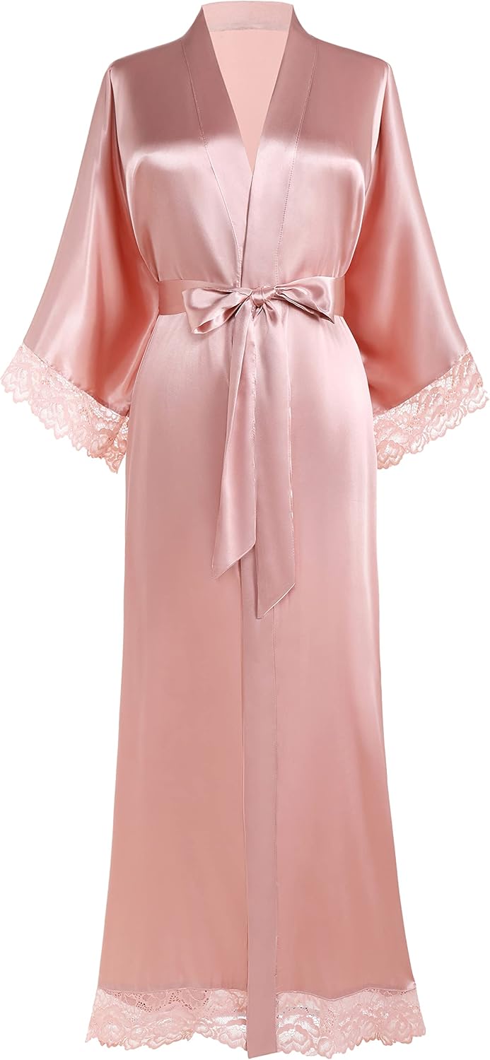 Satin Kimono Robe for Bridesmaids and Special Occasions