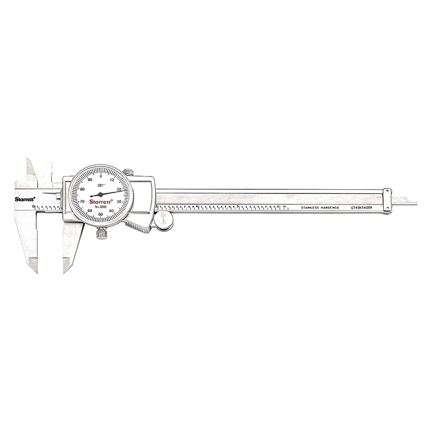 Starrett Dial Caliper with Adjustable Bezel for Precision Use
