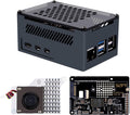 P33 M.2 NVMe M-Key PoE+ Hat with Pi 5 Active Cooler - NVMe+PoE