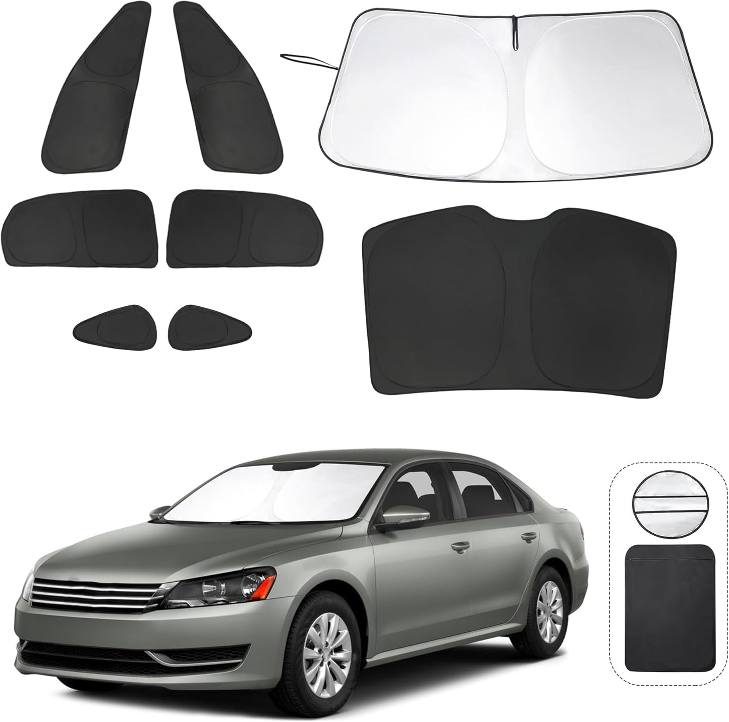 8PCS Window Shades for Passat 2012-2022: Ultimate UV Protection