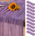 Lavender Purple Cheesecloth Table Runner 10 Pack - Boho 120in Runners