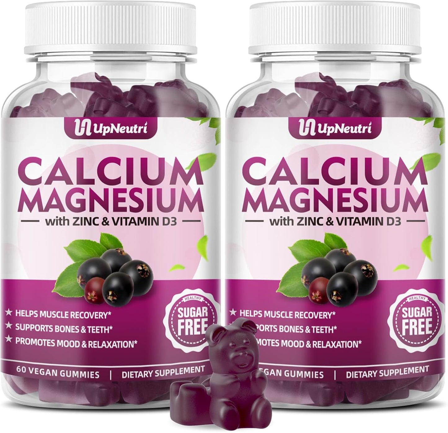 Calcium Magnesium Zinc Gummies with Vitamin D3 for Wellness