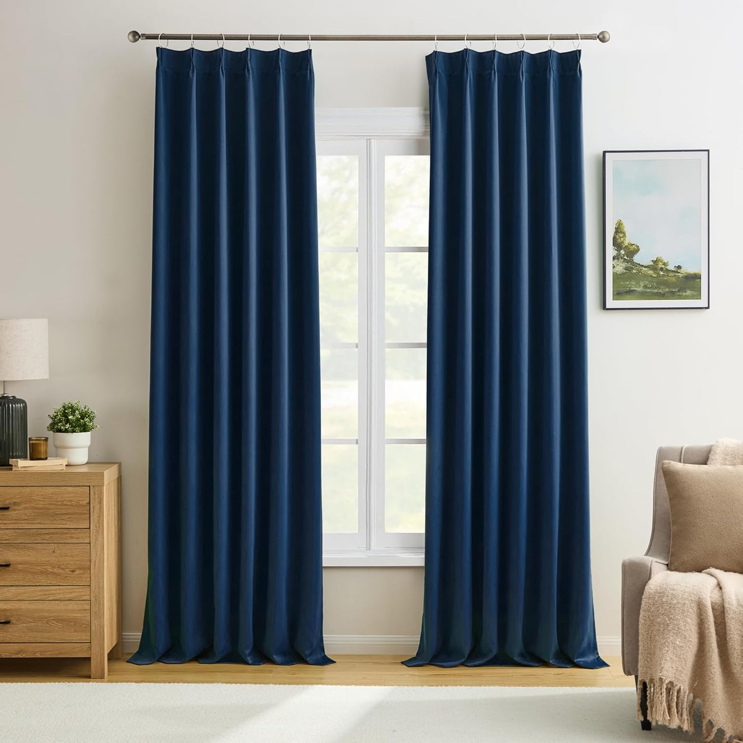 Pinch Pleated Curtains 156 Inches Long for Elegant Home Decor