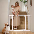 Mumeasy Baby Gate for Stairs 29.6-46in - Auto Close Extra Wide Gate