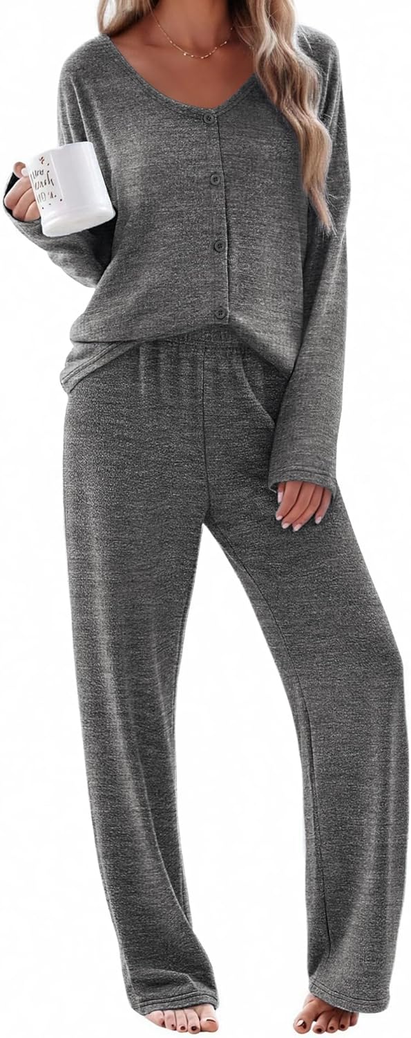 Ekouaer Womens Pajama Sets Soft Lounge Set for Ultimate Comfort