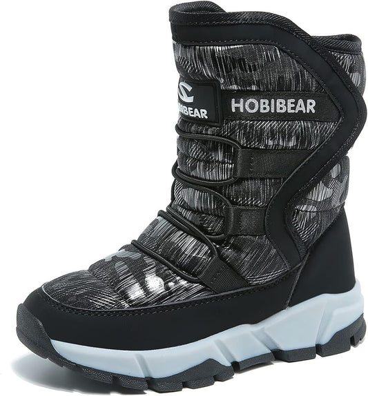 GUBARUN Boys Snow Boots - Waterproof Slip Resistant Cold Weather Shoes