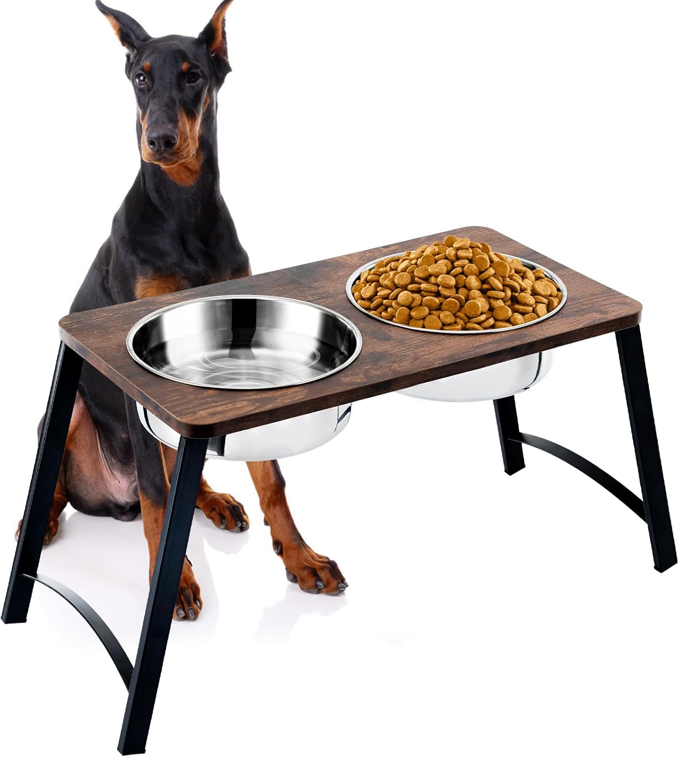 Elevated Dog Bowls for Medium and Large Dogs with Stand