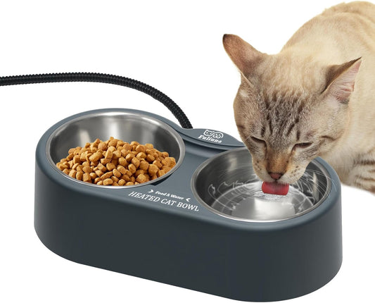 Fuliuna Heated Cat Bowl: Keep Pets Warm & Hydrated!