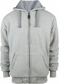 Heavyweight Sherpa Lined Fleece Hoodie for Men - Zip Jacket Cozy