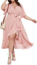 Stylish Plus Size Maxi Dress for Women with Ruffle by SCOMCHIC