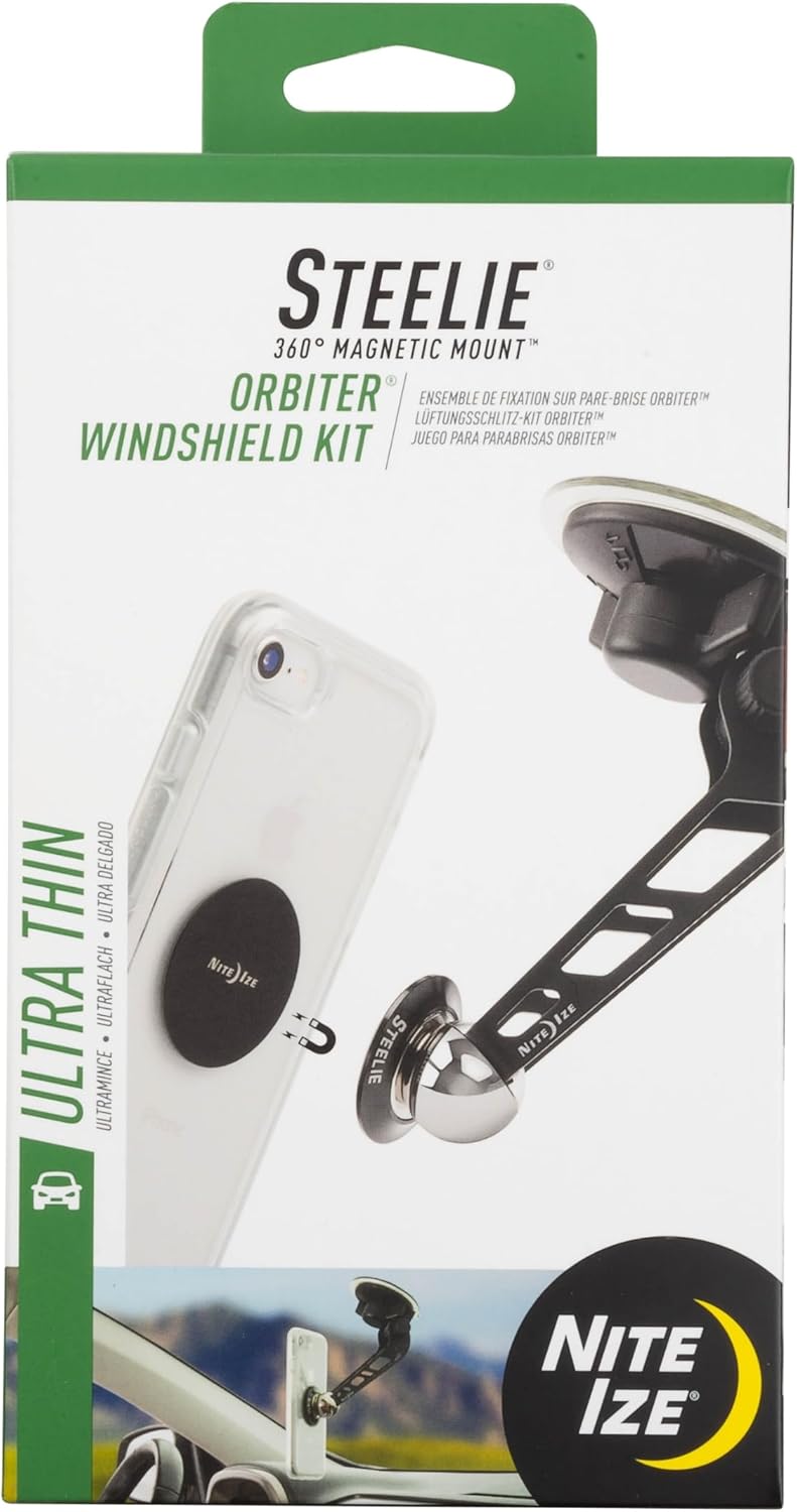 Nite Ize Steelie Windshield Kit - Magnetic Phone Holder for Cars