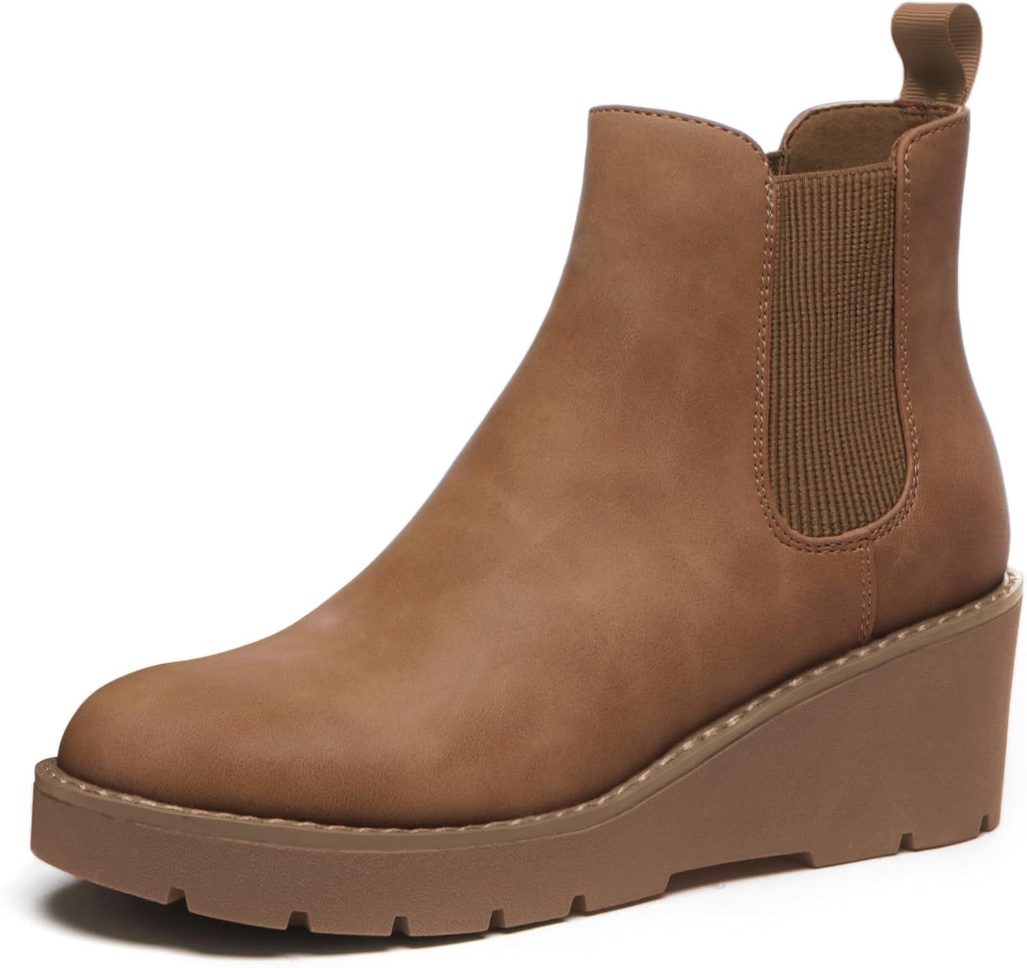 Athlefit Women's Chelsea Wedge Boots for Stylish Comfort
