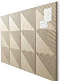 Large Cork Board for Walls 48x36 - 12 Pack Felt Wall Tiles Tan