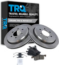 TRQ Rear Premium Posi Ceramic Brake Pad Rotor Kit for Expedition