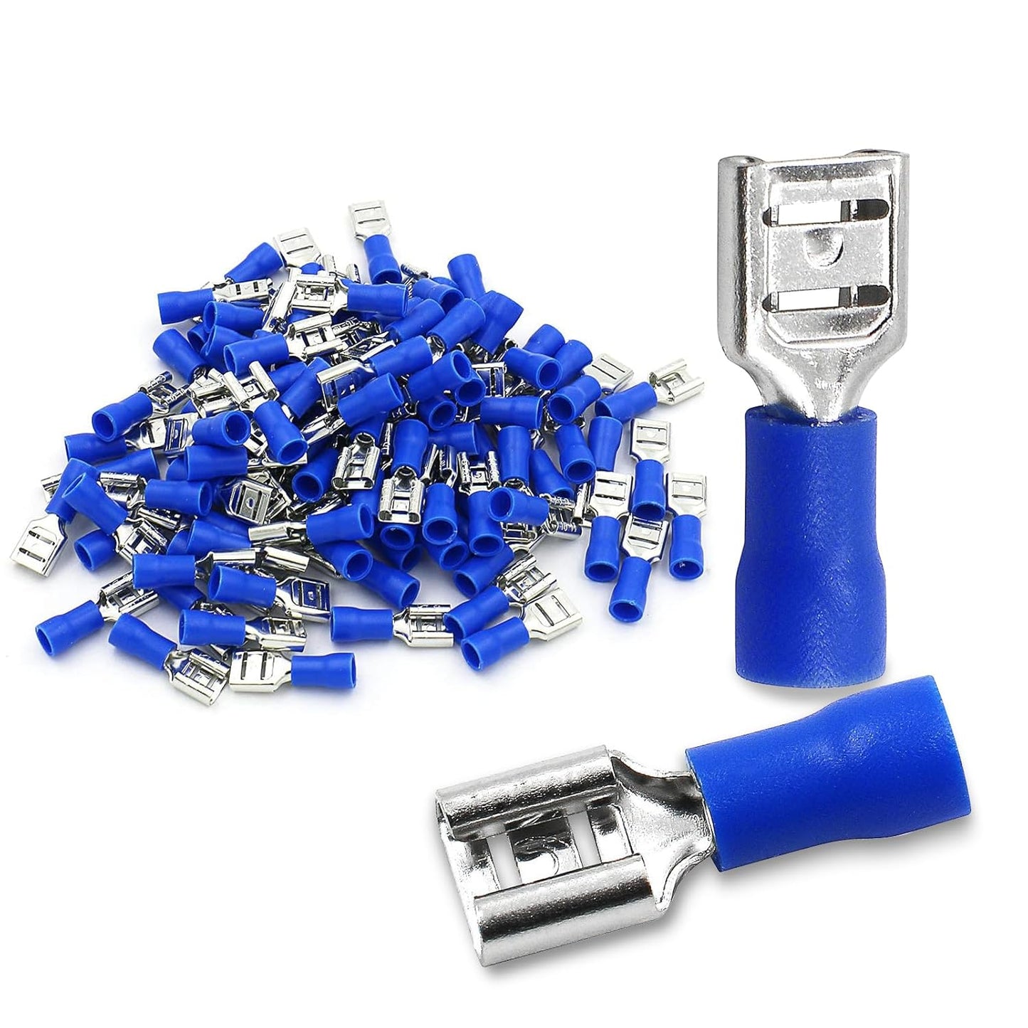 Baomain 1000-Pack 1/4in Female Quick Disconnect Spade Terminals