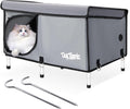Outdoor Cat House Elevated Insulated - Waterproof Winter Shelter