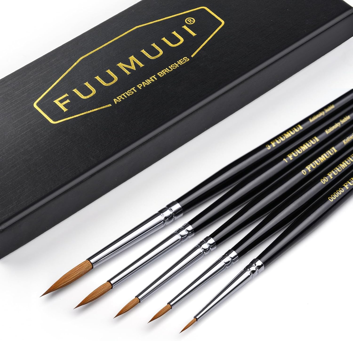 Kolinsky Sable Miniature Watercolor Brushes for Fine Detail