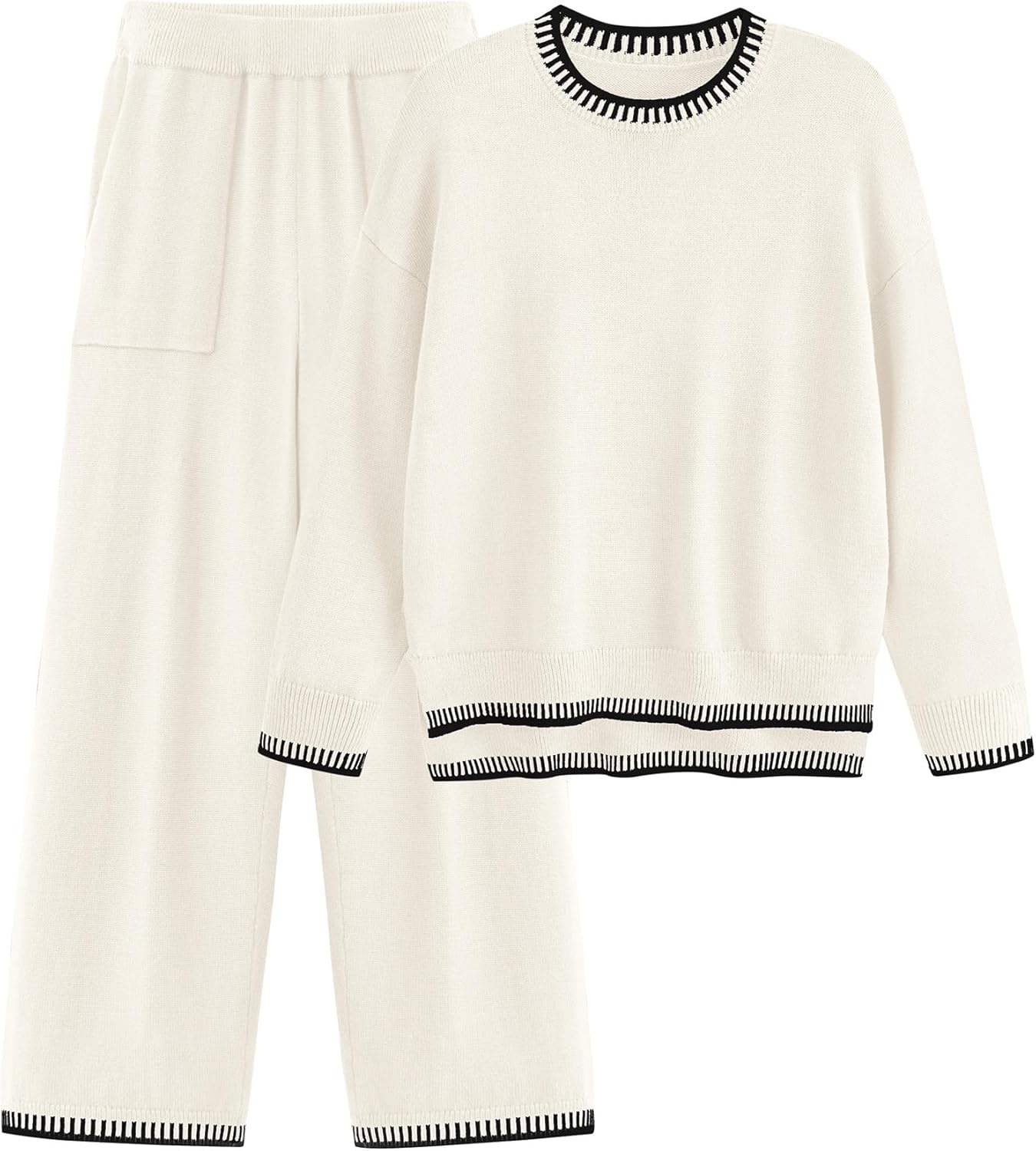 PRETTYGARDEN Women's 2 Piece Knit Sweater Outfit for Comfort