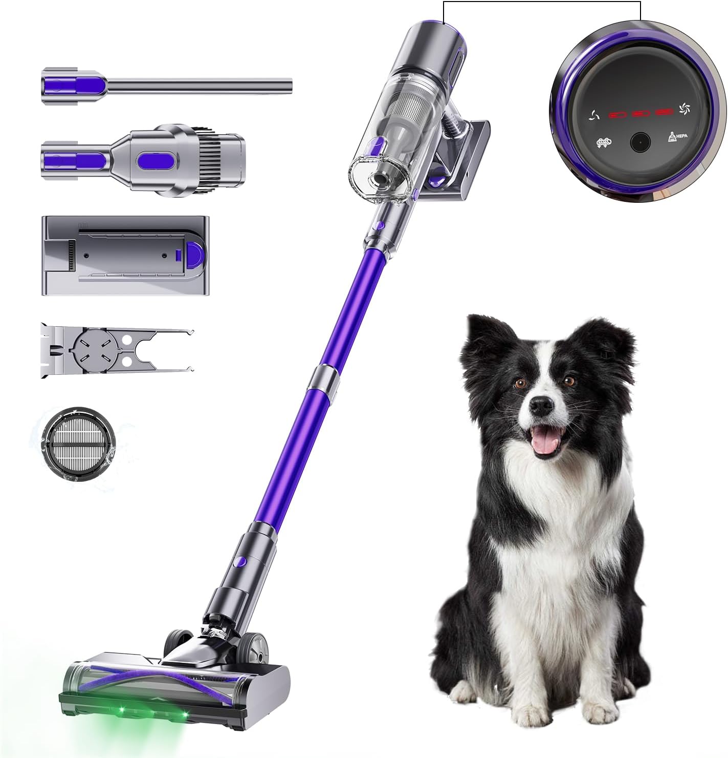 Cordless Vacuum Cleaner with 50Kpa Suction Power for Home