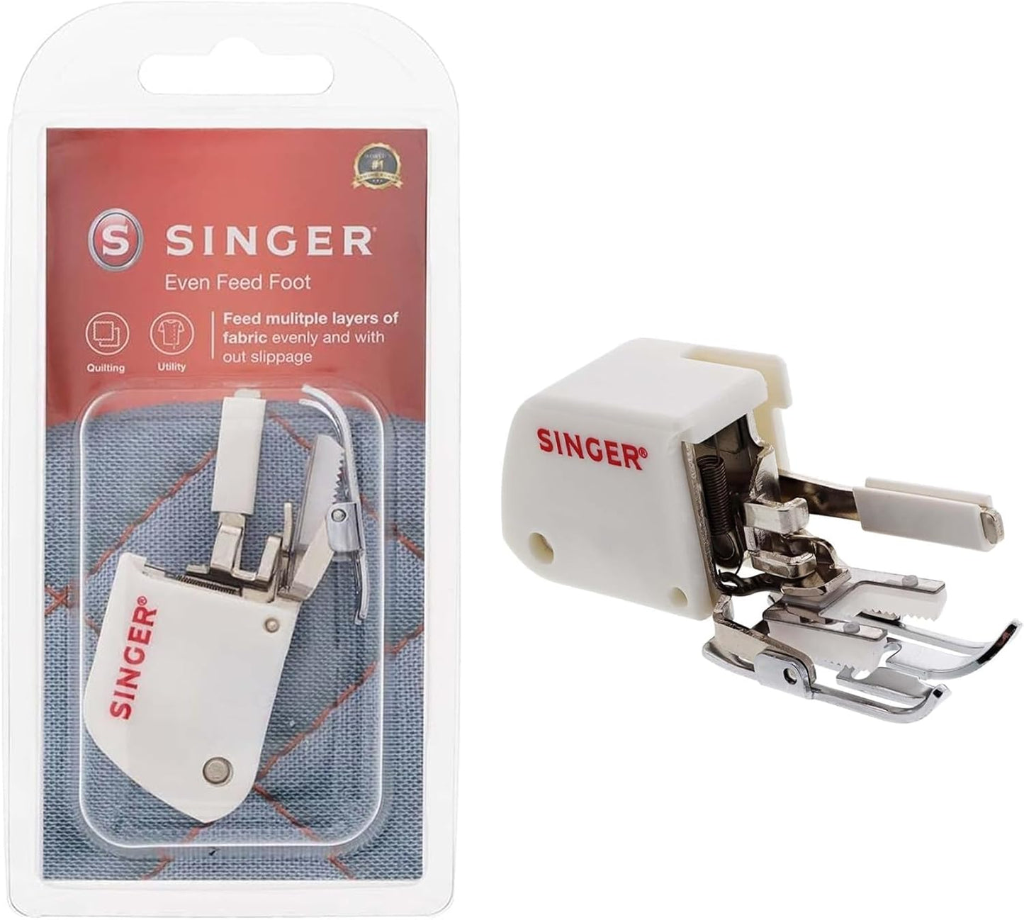 SINGER Even Feed Walking Presser Foot | Perfect for Quilting & Multiple Layers