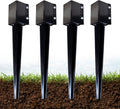 ARIFARO Fence Post Anchor Heavy Duty Metal Ground Spike 24 in