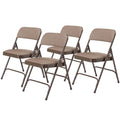 Premium Padded Portable Folding Chairs Set of 4 - Comfortable, Durable