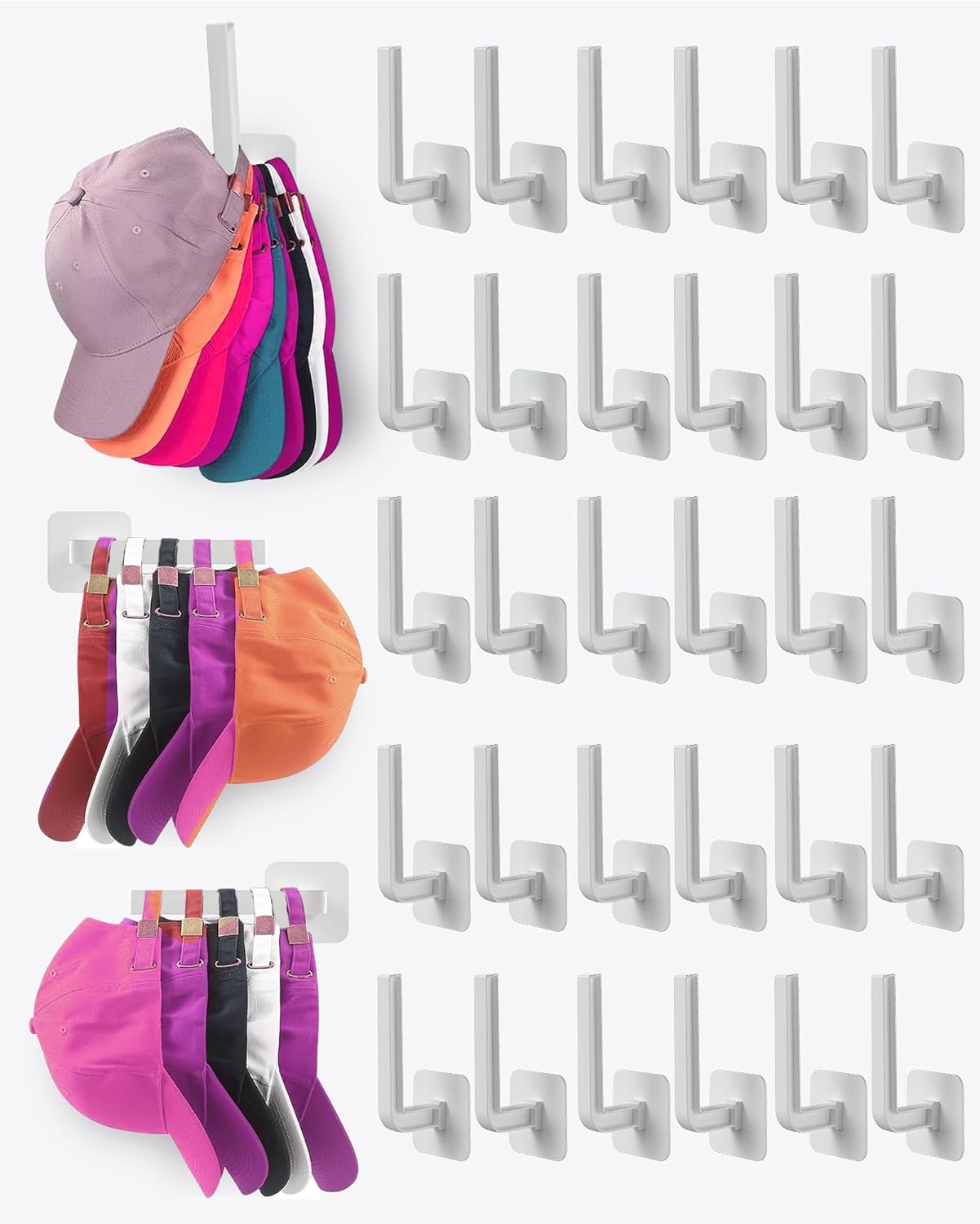 Hat Rack for Hat Storage - Multi-Purpose Organizer for Caps