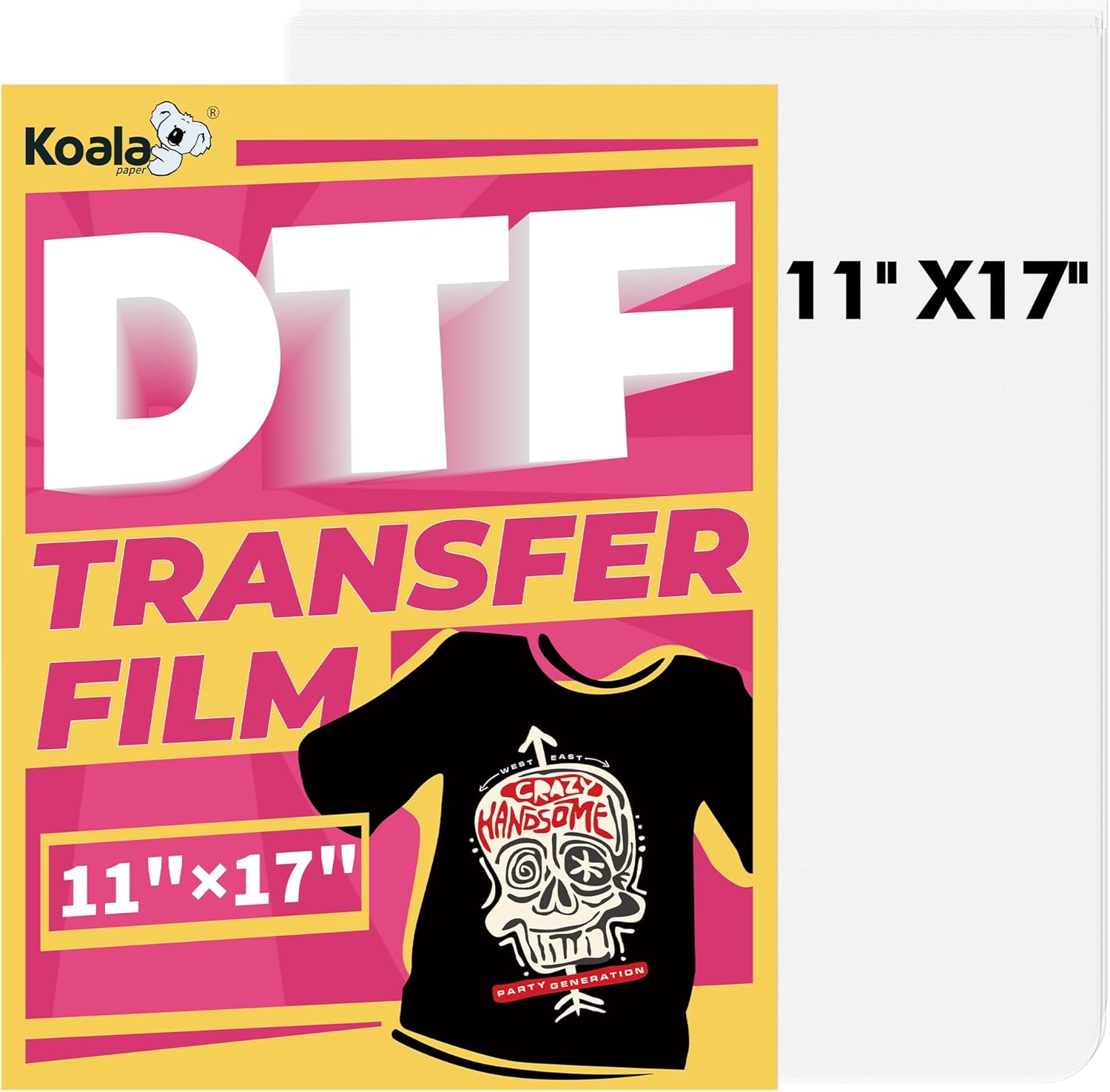 50 Sheets 11x17 DTF Transfer Film: Direct-to-Film Printing
