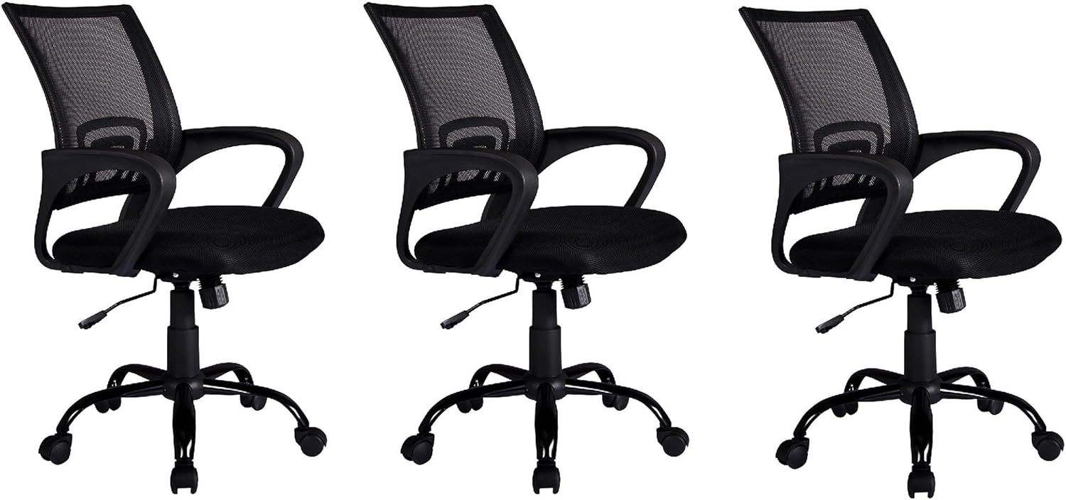 3 Pack Ergonomic Mesh Office Chairs - BestMassage