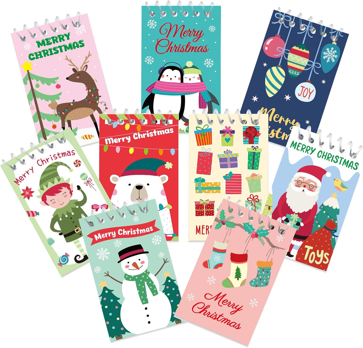 Christmas Mini Notepads - Festive Memo Pads for Kids