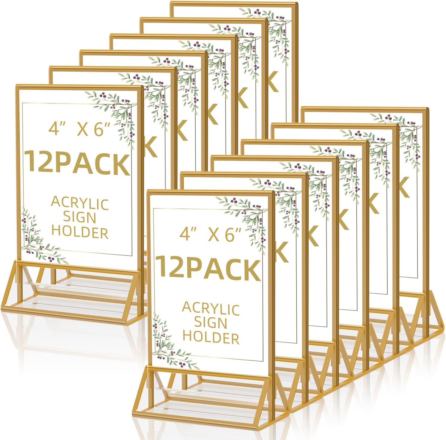Acrylic Sign Holder 4x6 Double Sided Display Stand for Flyers