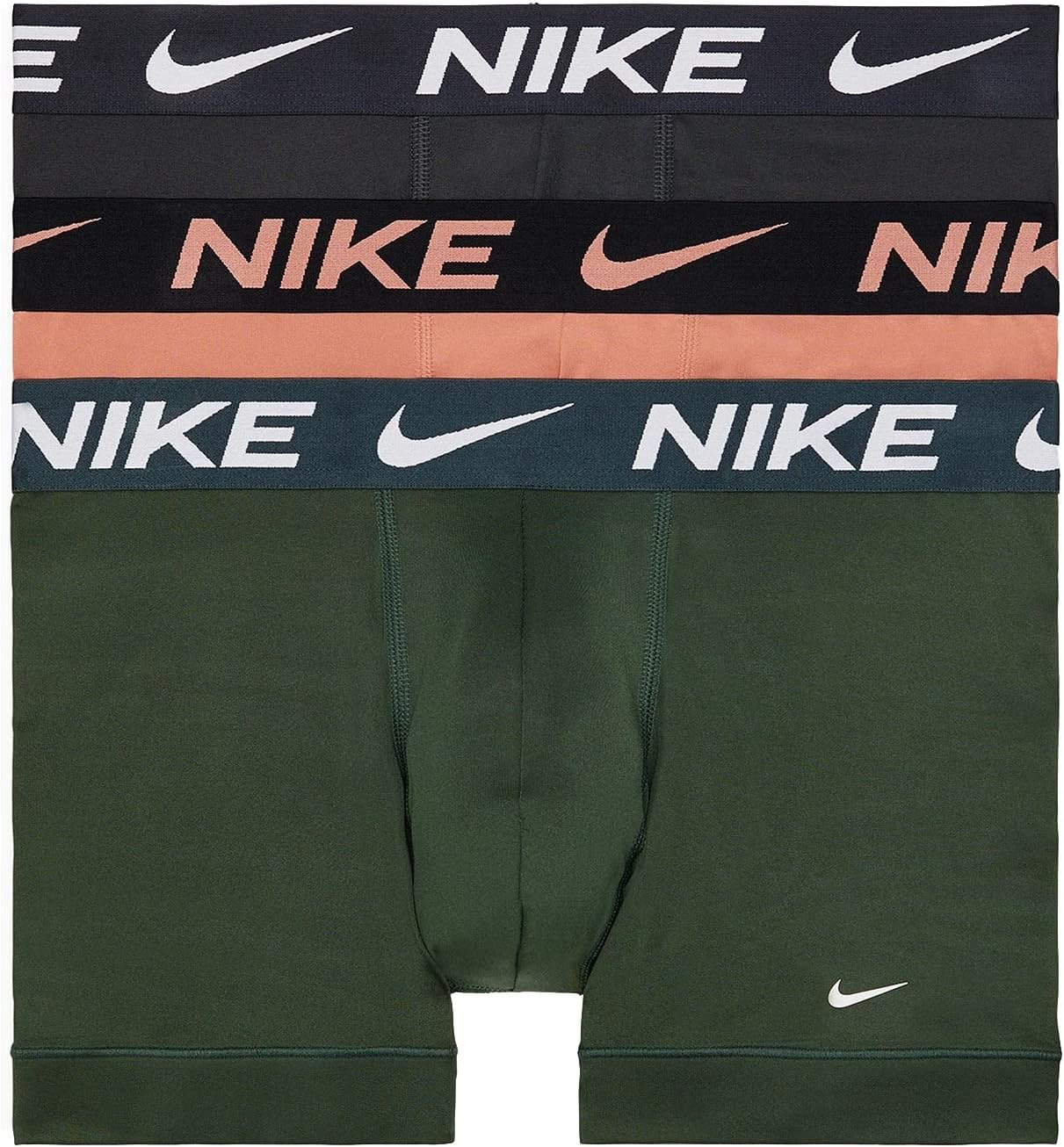 Nike Men's Essential Micro Trunks 3 Pack - Comfort in Olive