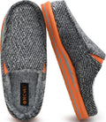 Mens Slippers with Arch Support Faux Fur Memory Foam - Warm Slip-on in