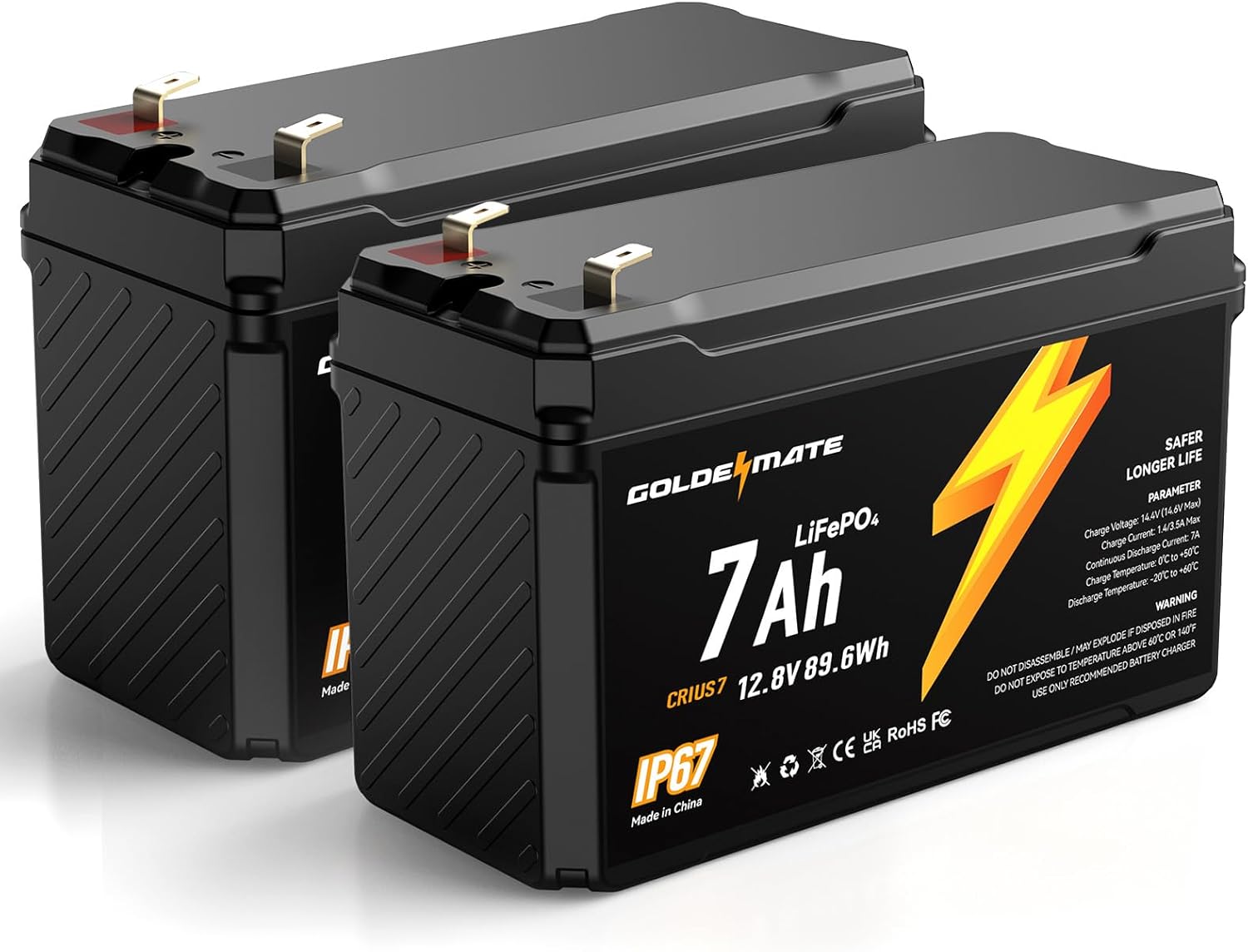 12V 7Ah LiFePO4 Deep Cycle Battery for Versatile Applications