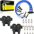 Ignition Coils Pack FD487 DG530 with 8 Iridium Plugs & Wire Set